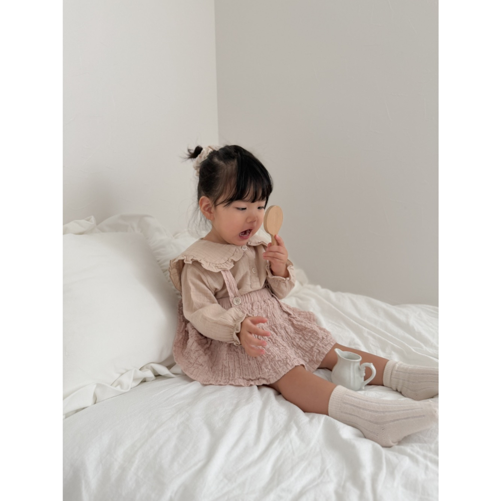 現貨 隔天出貨 正韓童裝 韓製大翻領棉柔襯衫-細節圖4