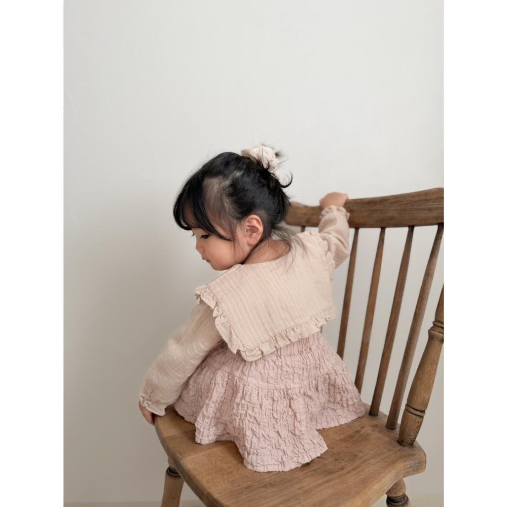 現貨 隔天出貨 正韓童裝 韓製大翻領棉柔襯衫-細節圖7