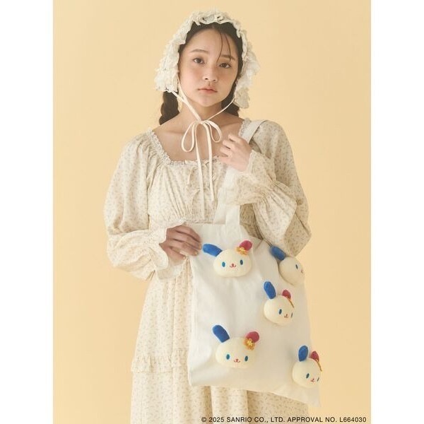 ‎꒰ 日本 merry jenny 聯名 ꒱ؘ 花小兔帆布袋-細節圖2