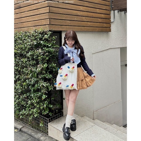 ‎꒰ 日本 merry jenny 聯名 ꒱ؘ 花小兔帆布袋-細節圖4