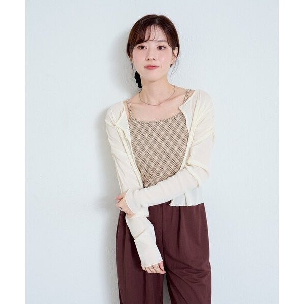 ‎꒰ 日本 kastane ꒱ؘ 格紋小背心 附胸罩-細節圖7