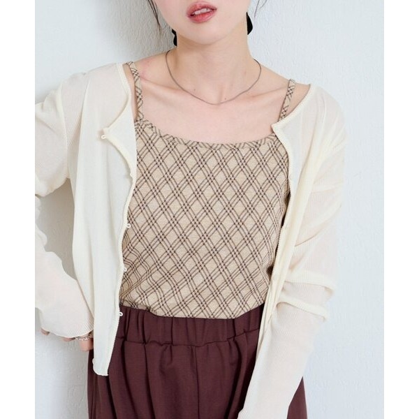 ‎꒰ 日本 kastane ꒱ؘ 格紋小背心 附胸罩-規格圖11