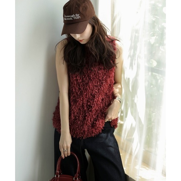 ‎꒰ 日本 SUGAR BISKET ꒱ؘ 羽毛流蘇背心-細節圖3