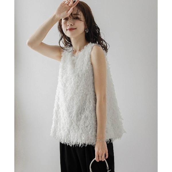 ‎꒰ 日本 SUGAR BISKET ꒱ؘ 羽毛流蘇背心-細節圖4
