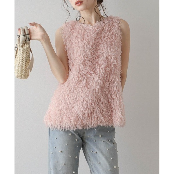 ‎꒰ 日本 SUGAR BISKET ꒱ؘ 羽毛流蘇背心-細節圖11