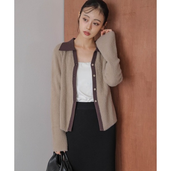 ‎꒰ 日本 SUGAR BISKET ꒱ؘ 毛絨針織開襟衫-細節圖3