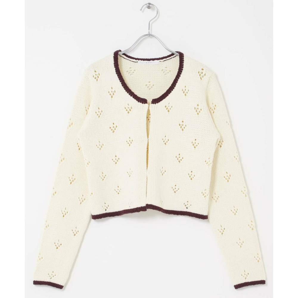 2026 春夏新品‎ ꒰ 日本 KBF ꒱ؘ 簍空花花開襟衫-細節圖9