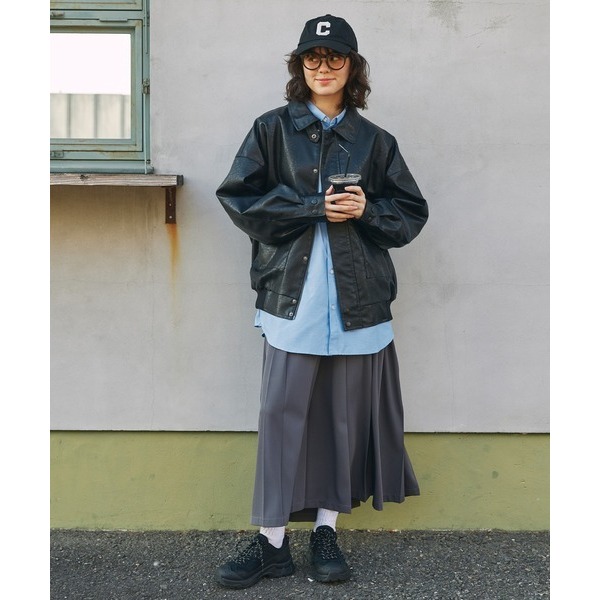 ‎꒰ 日本 MONO-MART ꒱ؘ 復古皮夾克外套-細節圖5