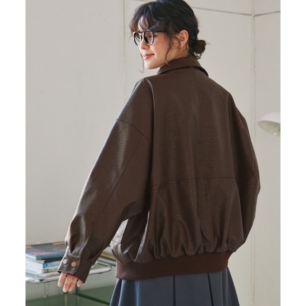 ‎꒰ 日本 MONO-MART ꒱ؘ 復古皮夾克外套-細節圖9