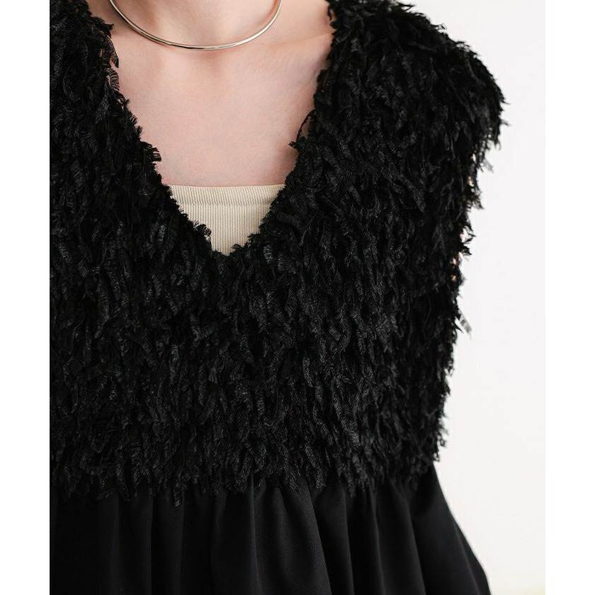 ‎꒰ 日本 3 月新品 ꒱ؘ 前後2way 羽毛上衣 / 背心-細節圖3