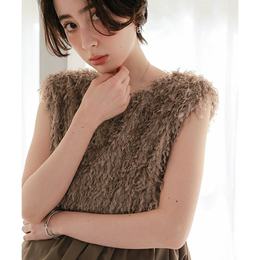 ‎꒰ 日本 3 月新品 ꒱ؘ 前後2way 羽毛上衣 / 背心-細節圖5