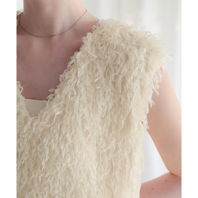 ‎꒰ 日本 3 月新品 ꒱ؘ 前後2way 羽毛上衣 / 背心-細節圖7