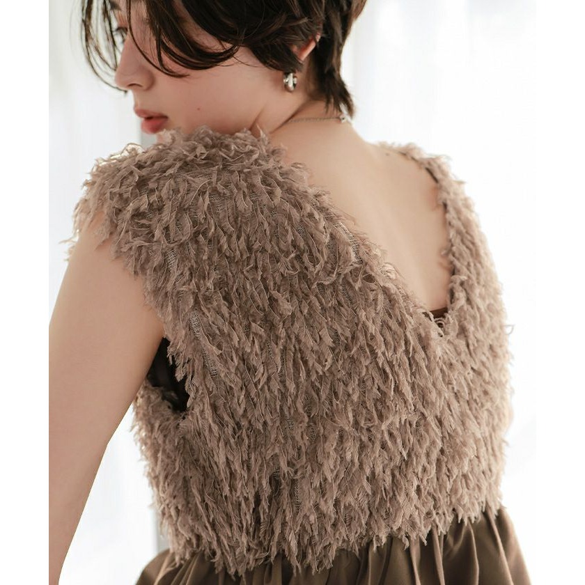 ‎꒰ 日本 3 月新品 ꒱ؘ 前後2way 羽毛上衣 / 背心-規格圖11