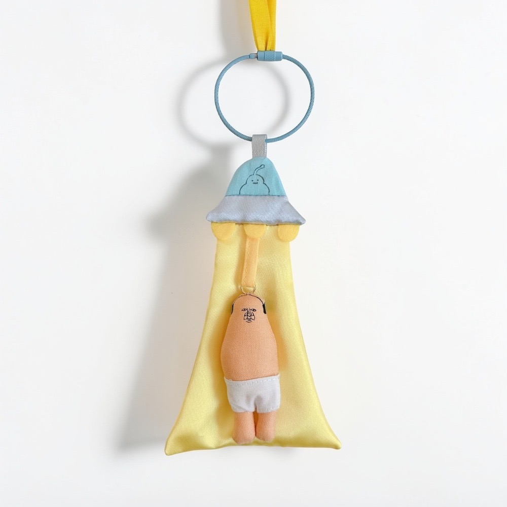 日本插畫家 woolly ♡ 被外星人抓走的生物們 鑰匙圈-規格圖6