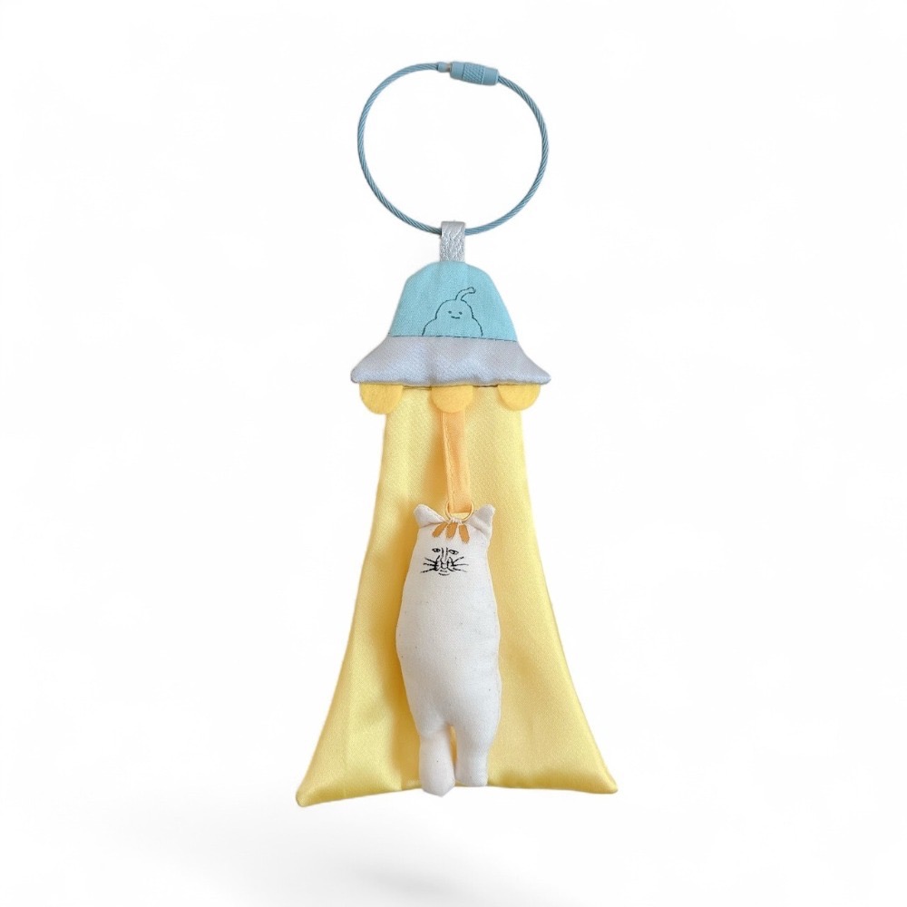 日本插畫家 woolly ♡ 被外星人抓走的生物們 鑰匙圈-規格圖6