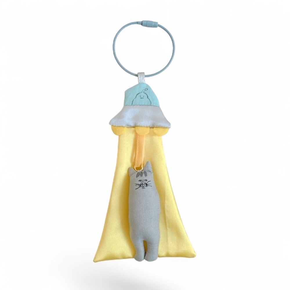 日本插畫家 woolly ♡ 被外星人抓走的生物們 鑰匙圈-規格圖6