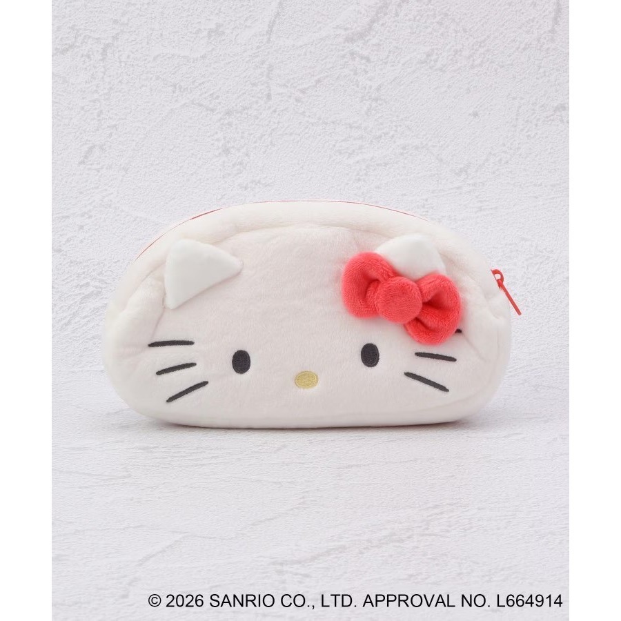現貨！Hello Kitty 絨毛筆袋 / 化妝包-細節圖2