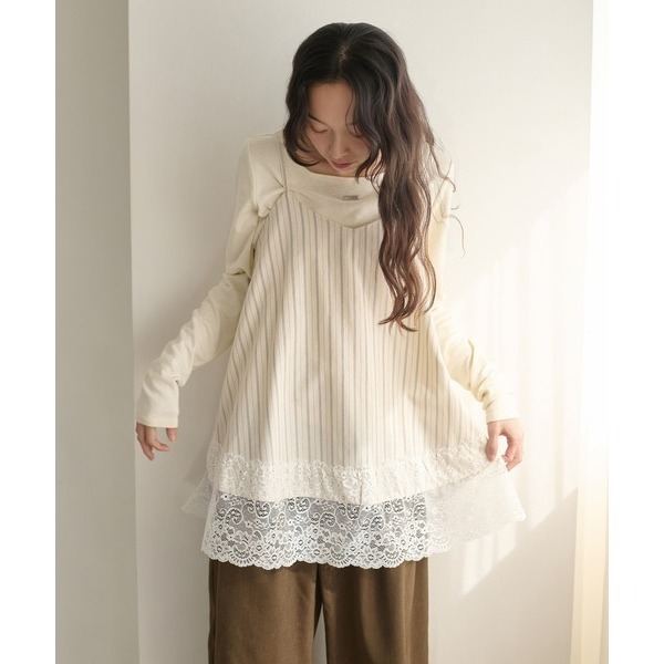 ‎꒰ 日本 apres jour clair ꒱ؘ 蕾絲吊帶背心-細節圖8