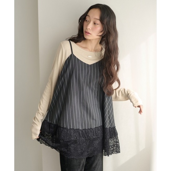 ‎꒰ 日本 apres jour clair ꒱ؘ 蕾絲吊帶背心-細節圖10