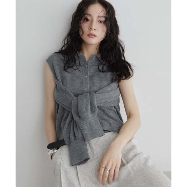 ‎꒰ 日本 Aunt Marie＇s ꒱ؘ 鏤空polo衫/針織衫-規格圖10