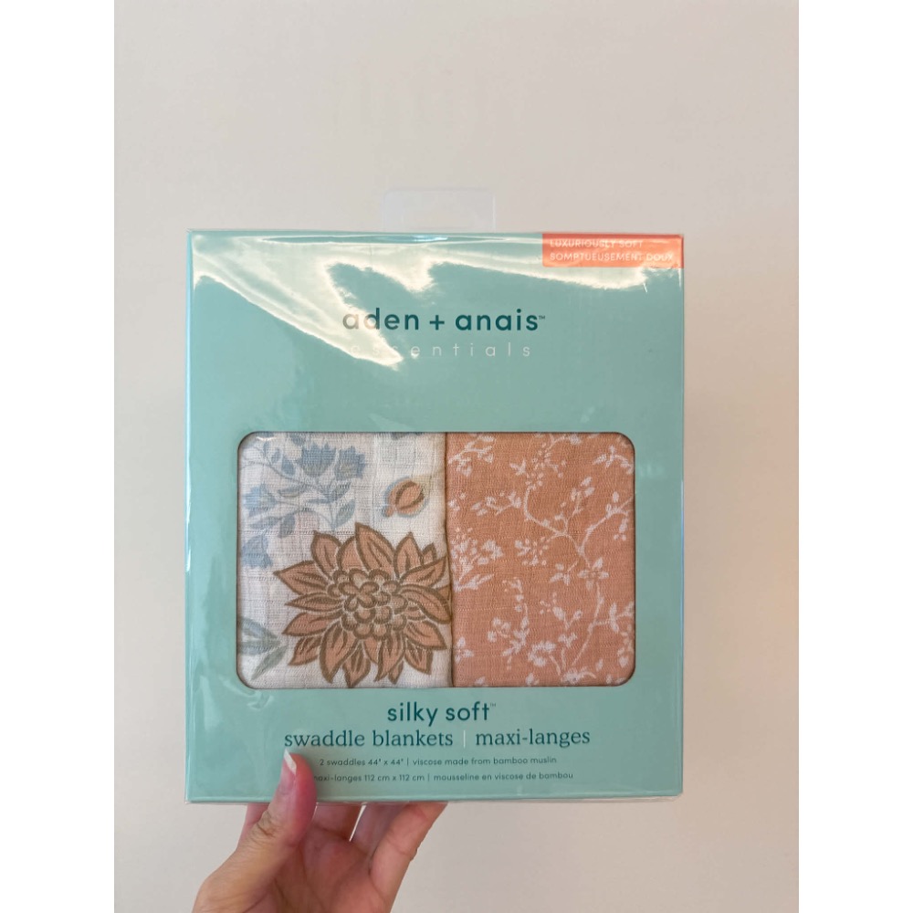 （涼爽）美國Aden&anais竹纖維多功能包巾2入（112x112）多種花色(盒裝）-細節圖2