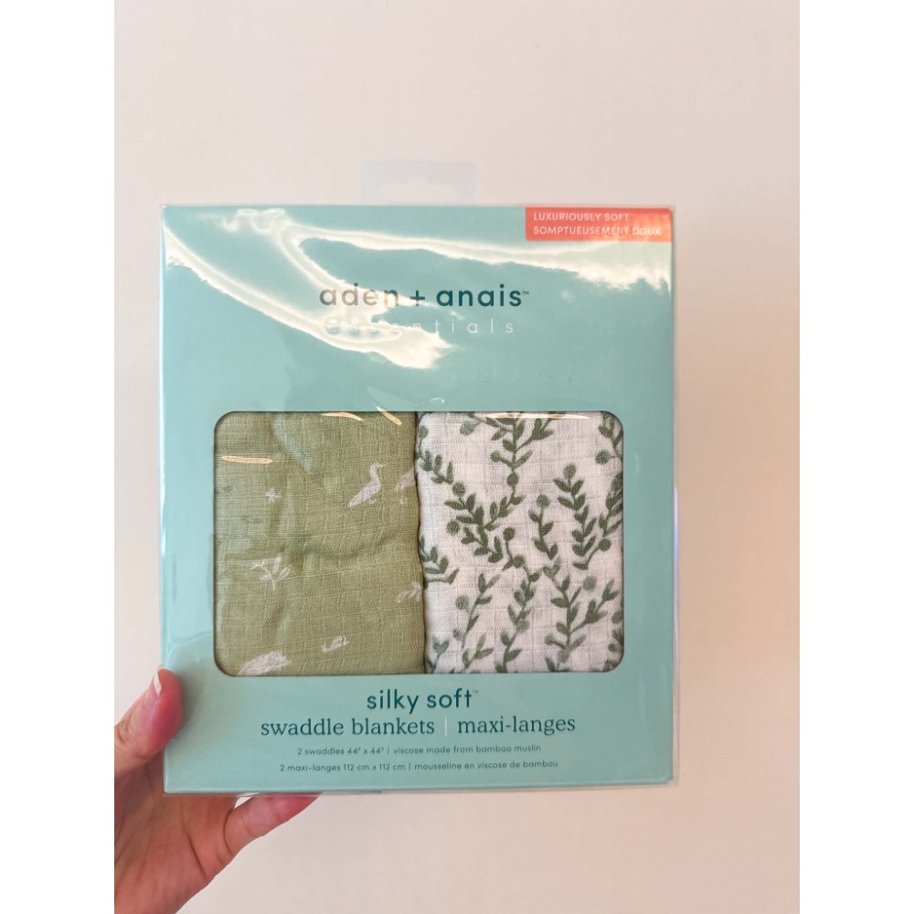 （涼爽）美國Aden&anais竹纖維多功能包巾2入（112x112）多種花色(盒裝）-規格圖3