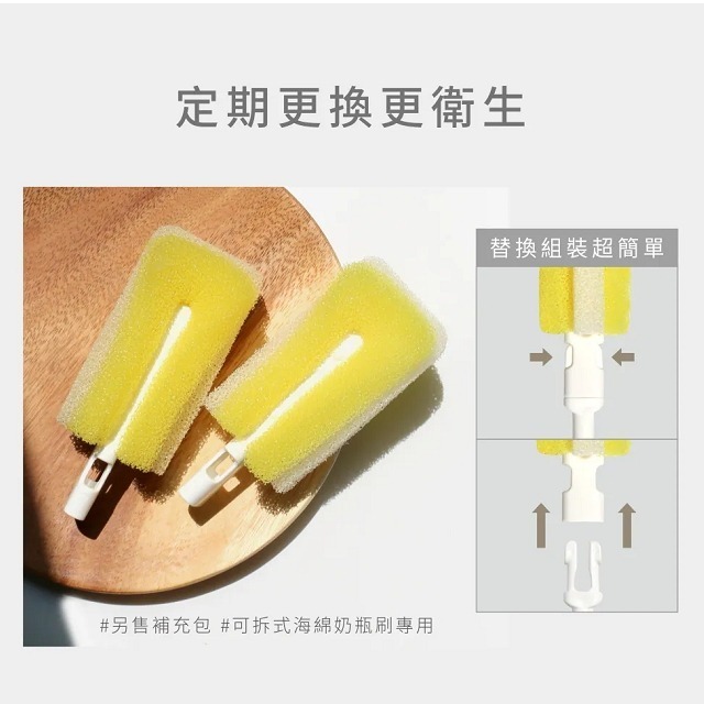 PUKU  藍色企鵝  組合奶瓶刷　海綿奶瓶刷   1組入   P10410-細節圖6