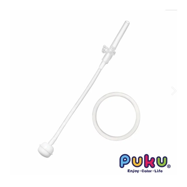 PUKU 藍色企鵝 飄飄奶蓋Tritan吸管學習水杯 / 握把吸管杯 330ml  P14747-規格圖9