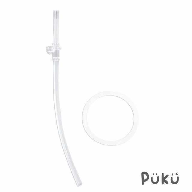 PUKU 藍色企鵝 飄飄奶蓋Tritan吸管隨身水瓶   吸管水壺  330ml / 500ml   P14624-規格圖9