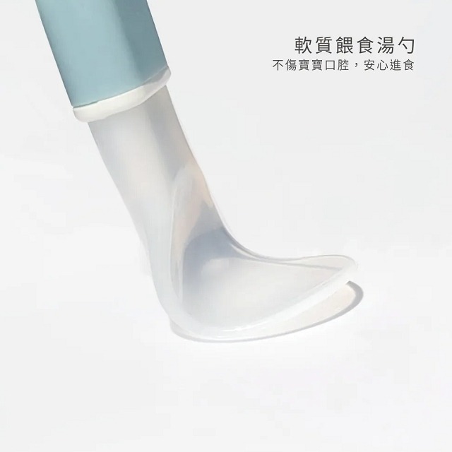 PUKU 藍色企鵝  矽膠餵食湯匙  離乳湯匙 矽腸湯匙  1入  P14316-細節圖2