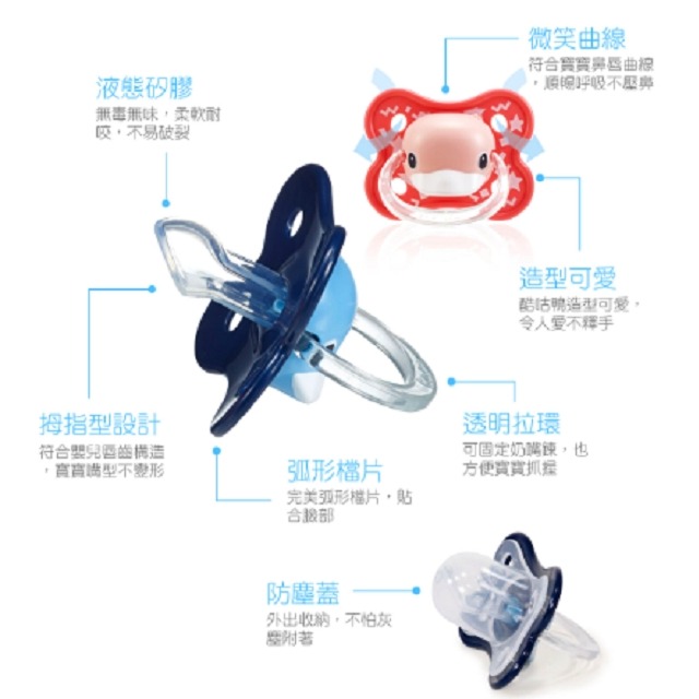KUKU 酷咕鴨 造型安撫奶嘴 拇指型  初生型 / 較大型 1入 KU5518/KU5519-細節圖2