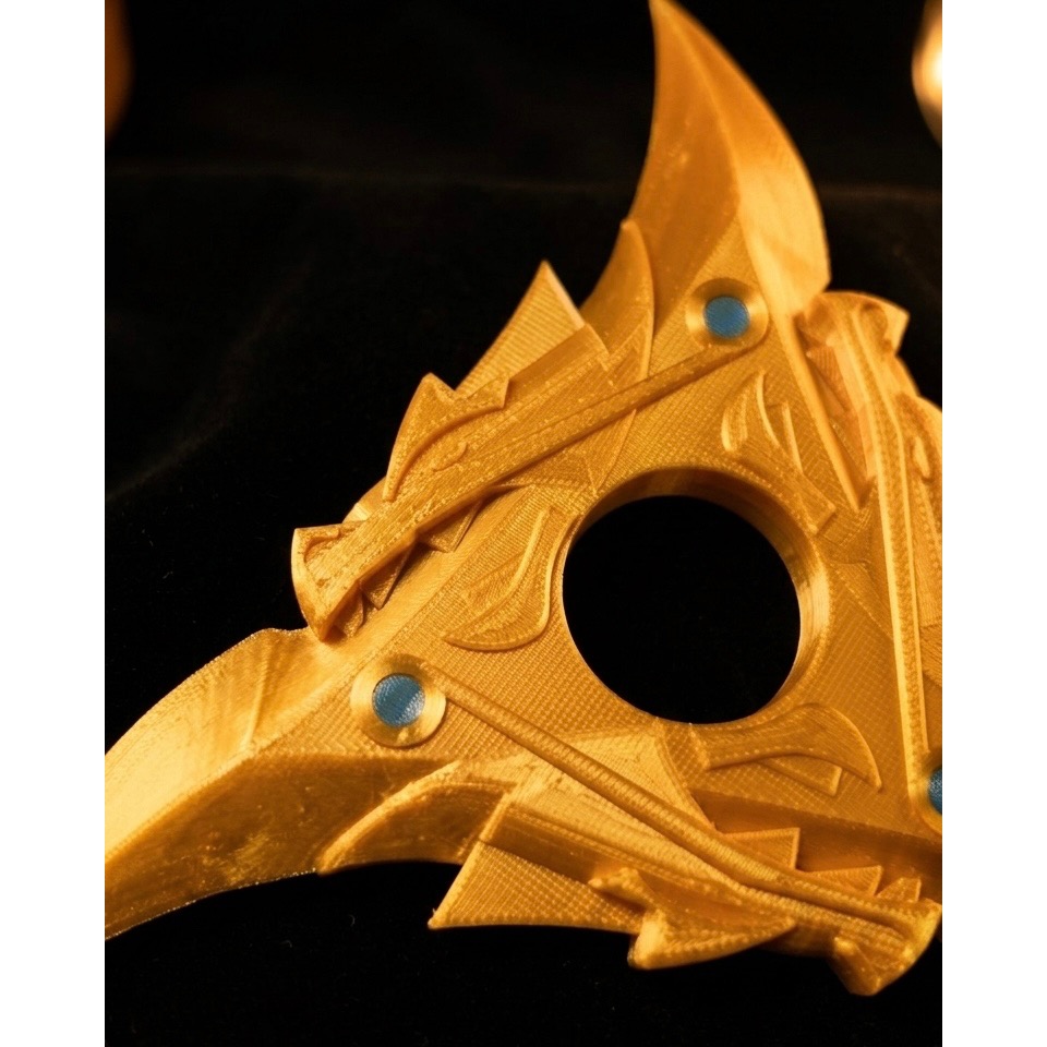 【接單制】3D列印成品 — 樂高旋風忍者 1:1黃金武器 阿光 冰忍 （十里青文創）-細節圖3