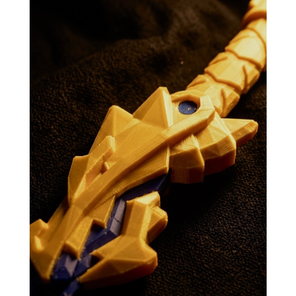 【接單制】3D列印成品 — 樂高旋風忍者 1:1黃金武器 阿光 冰忍 （十里青文創）-細節圖7