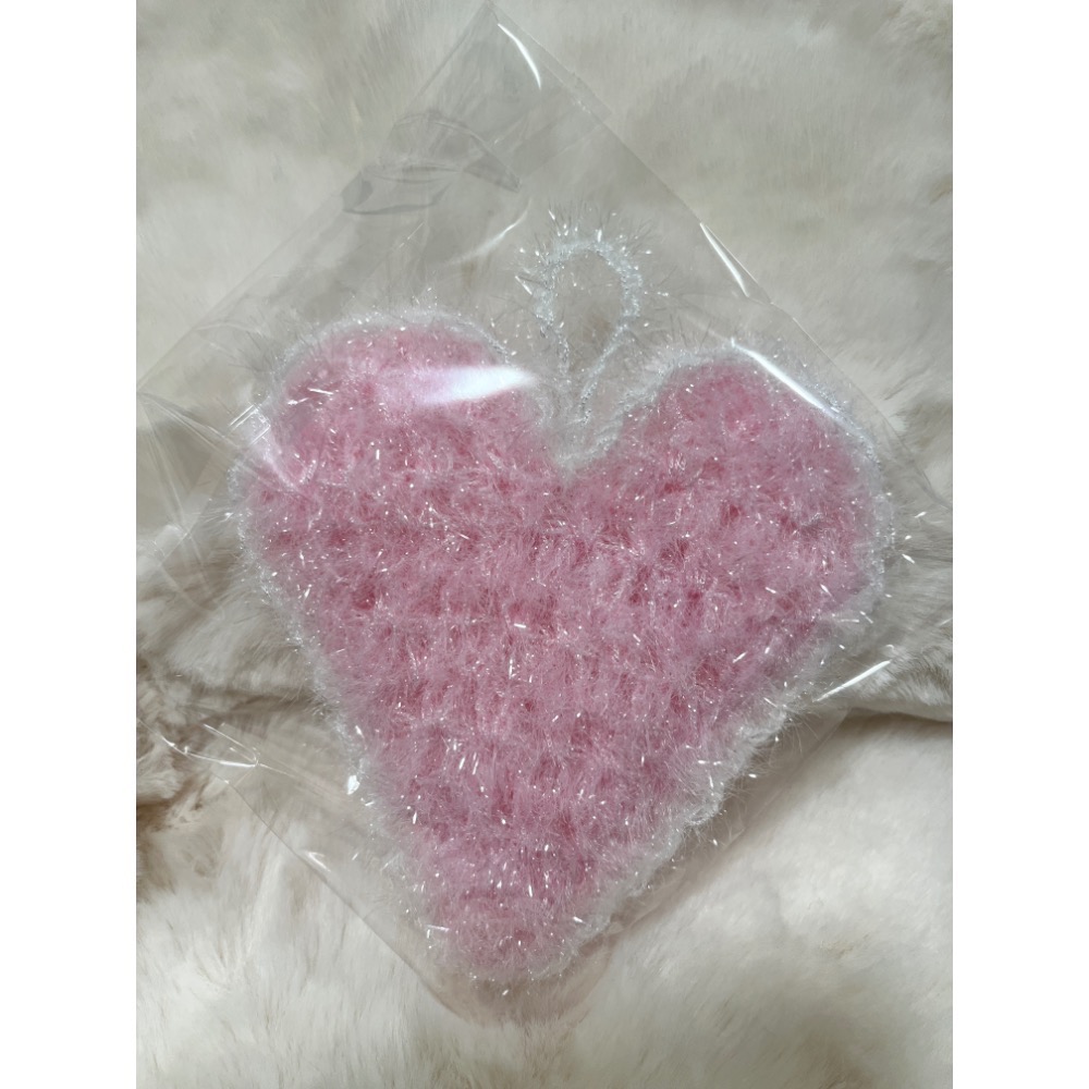 韓式手工編織菜瓜布-愛心💗款（顏色隨機出貨）-細節圖2
