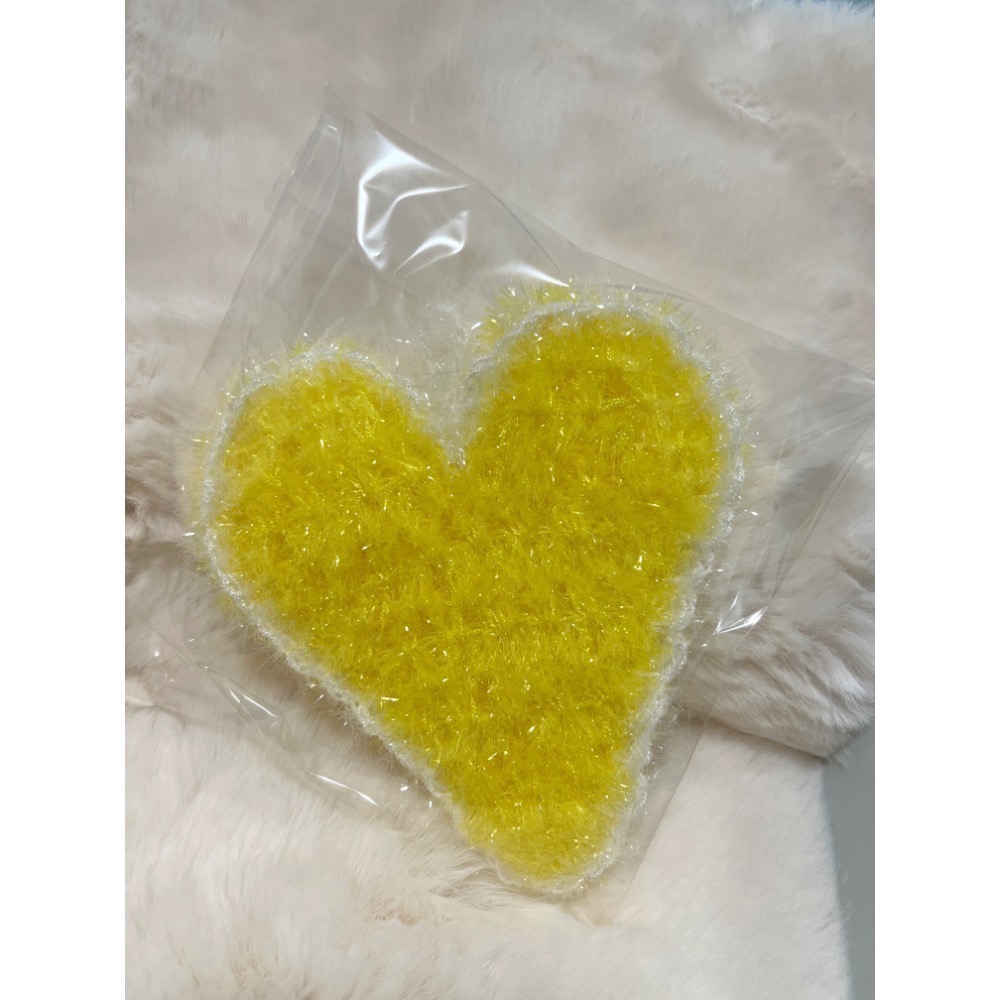 韓式手工編織菜瓜布-愛心💗款（顏色隨機出貨）-細節圖3