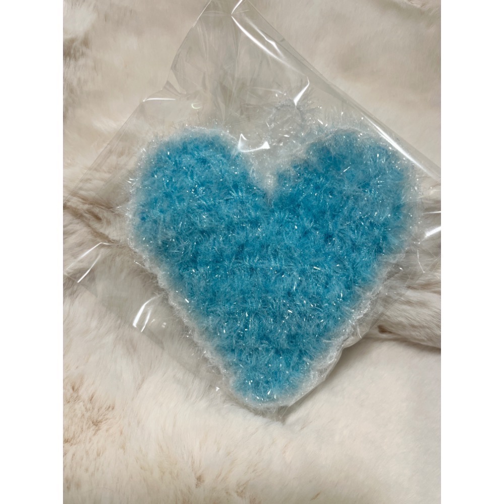 韓式手工編織菜瓜布-愛心💗款（顏色隨機出貨）-細節圖4