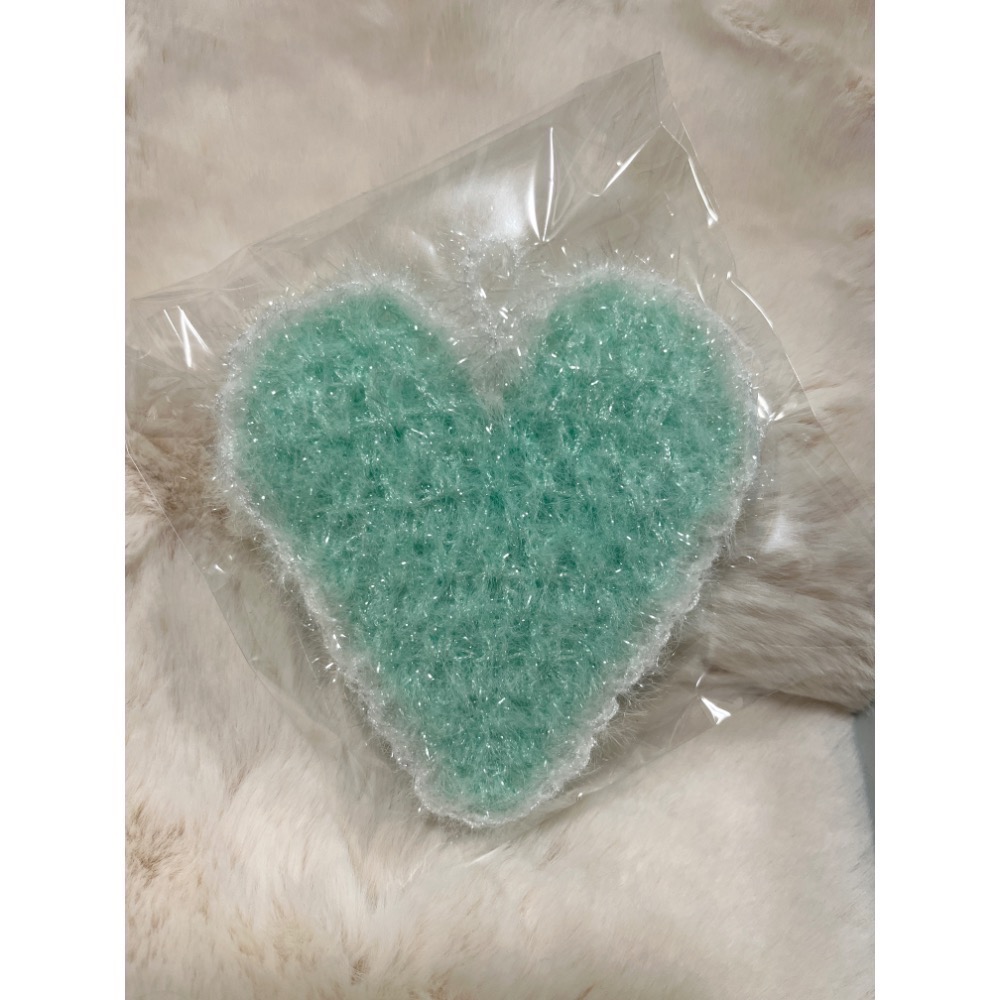 韓式手工編織菜瓜布-愛心💗款（顏色隨機出貨）-細節圖5