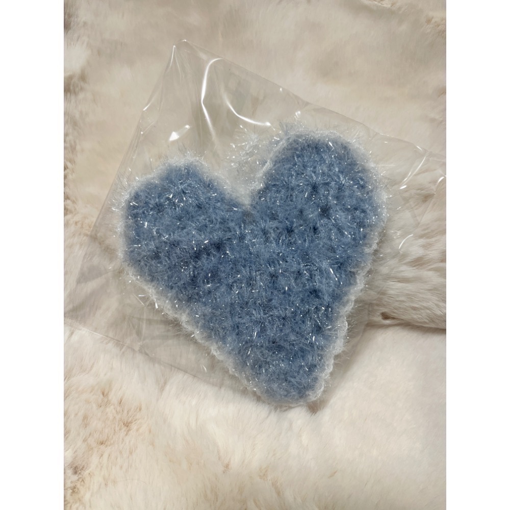 韓式手工編織菜瓜布-愛心💗款（顏色隨機出貨）-細節圖6