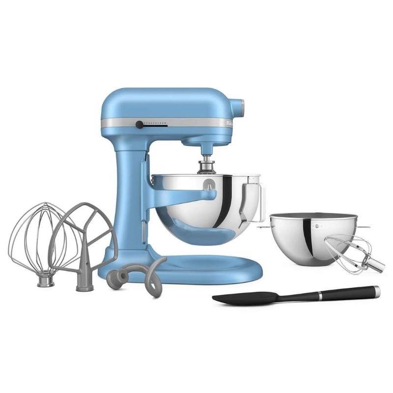 全新款【KitchenAid 5.5QT升降式攪拌機+加贈3QT鋼盆＋地球多線攪拌器】#絲絨藍-細節圖6