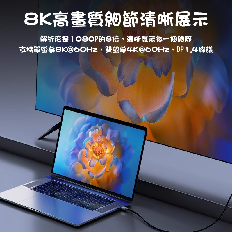 [玩3C] 優籟特 ULT USB4 V2 80Gbps快速傳輸 240W快充 8K@60Hz投影 PD快充 鋁合金編織-細節圖5