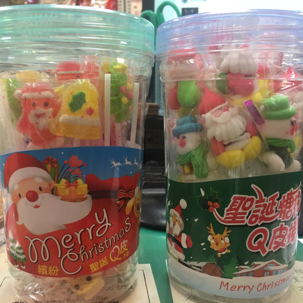 聖誕棉花棒棒糖 聖誕帽棒棒糖 聖誕棉花糖 聖誕跳跳糖 聖誕棉花圈棒糖 內層是好吃的軟糖搭上聖誕節的圖案【達興食品】-細節圖5