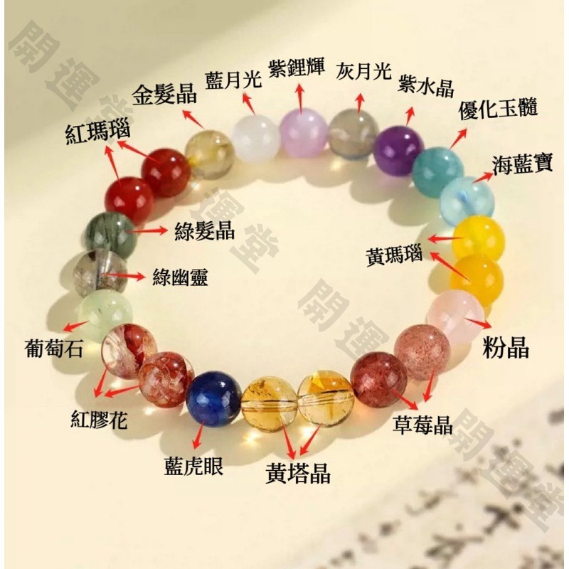 🔥現貨🔥草莓晶紫水晶串珠多寶手鍊女小眾高級感粉晶海藍寶手串手飾【飾品批發】-細節圖2