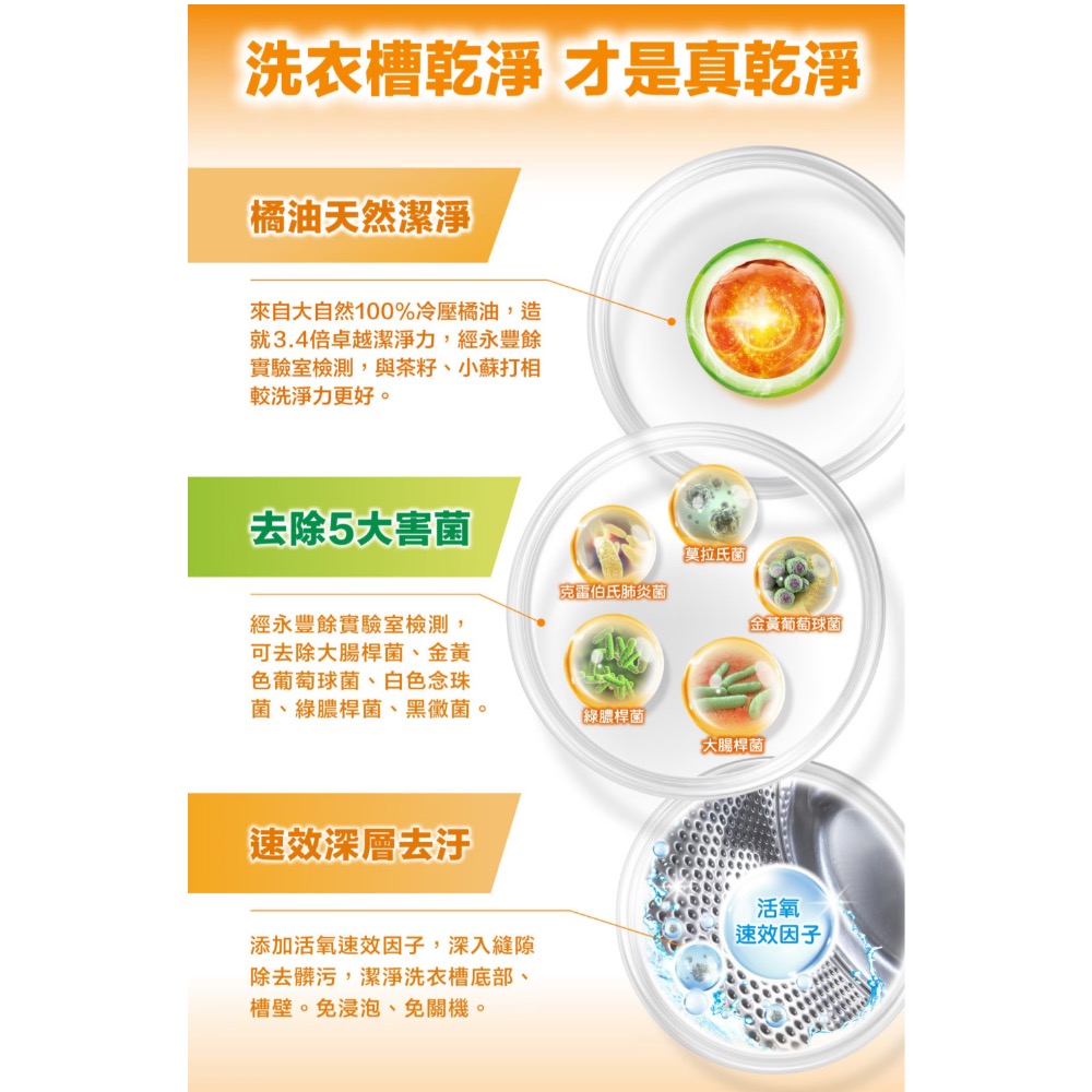 好市多代購/橘子工坊 洗衣槽清潔劑120公克 X16入#131144-細節圖3