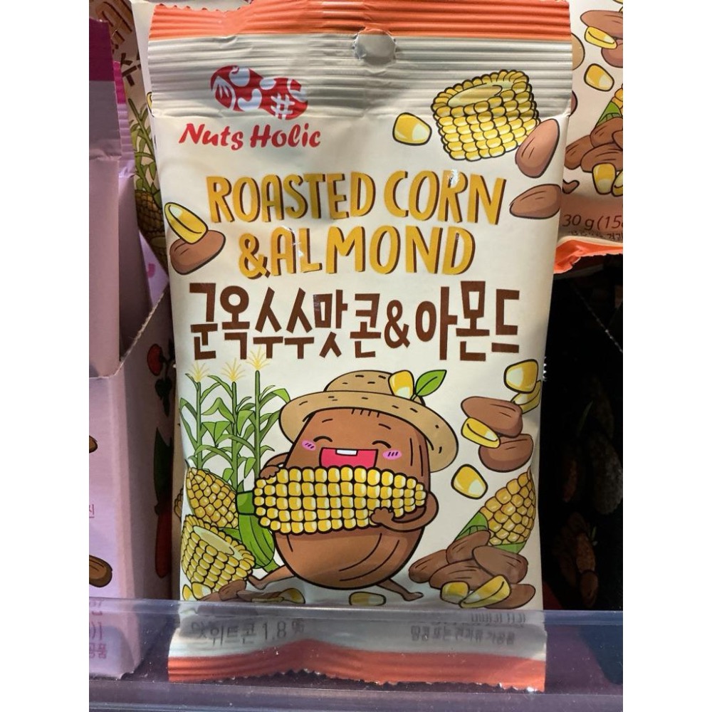 🇰🇷韓國 Nuts Holic 杏仁堅果 30g｜火辣炒雞/山葵/蜂蜜奶油/松露/草莓/香蕉｜韓國人氣小包零食-細節圖2