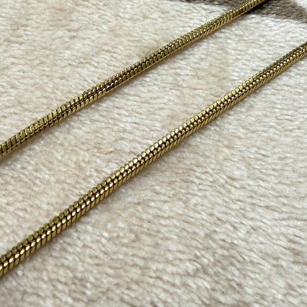 項鍊 項鏈 鏈子 金色 3mm  長度55cm-細節圖3