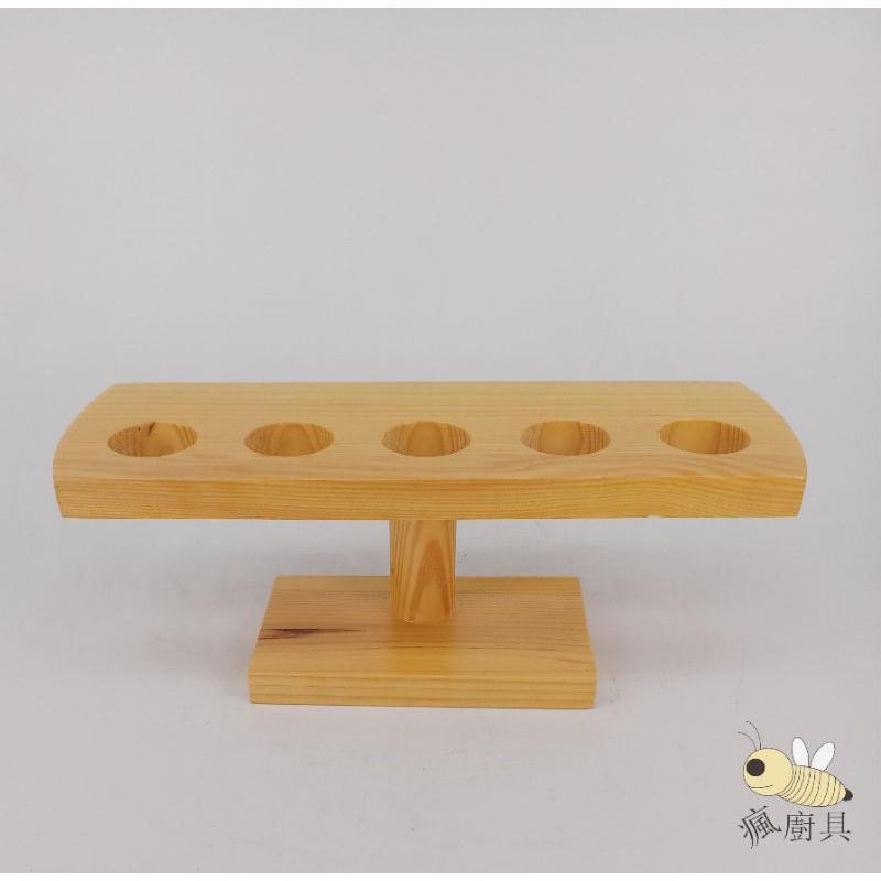 【瘋廚具】附發票 原木手卷架 3孔/5孔/10孔 壽司捲架 甜筒架 冰淇淋架-細節圖2