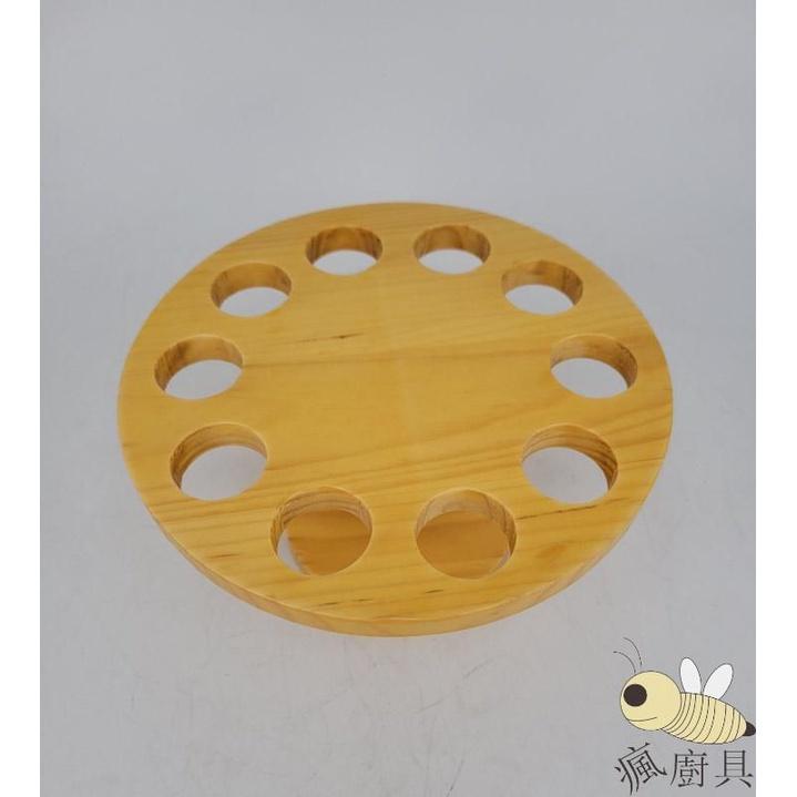 【瘋廚具】附發票 原木手卷架 3孔/5孔/10孔 壽司捲架 甜筒架 冰淇淋架-細節圖5