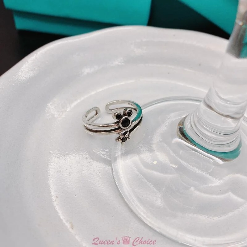 雙層星星米老鼠S925純銀戒指-細節圖2