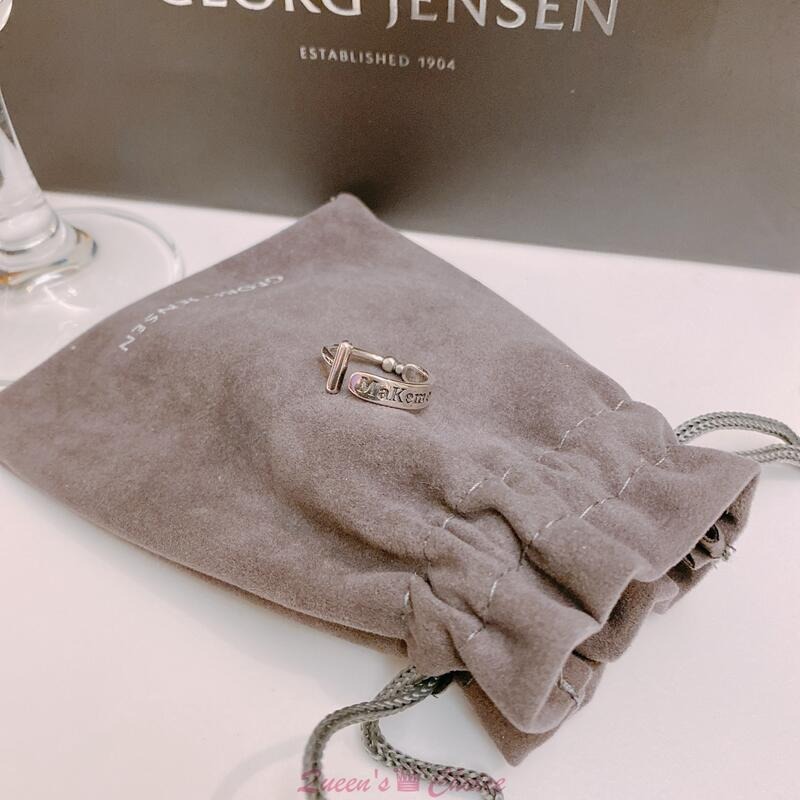 簡約字母MAKEME開口S925純銀戒指-細節圖3