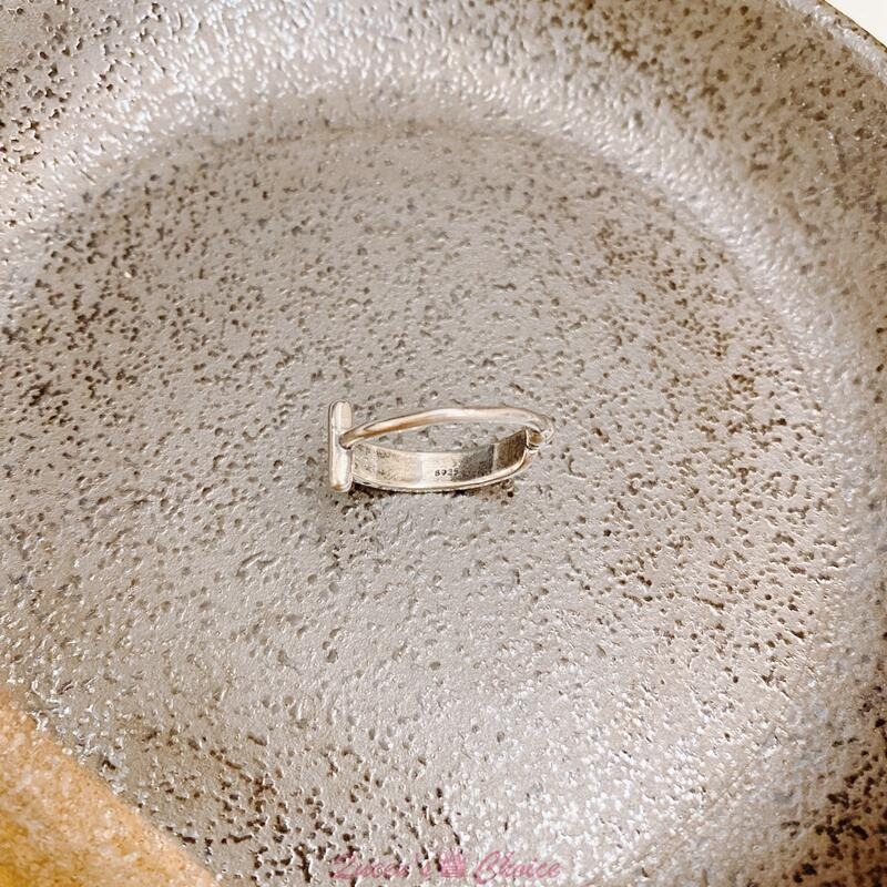 簡約字母MAKEME開口S925純銀戒指-細節圖6